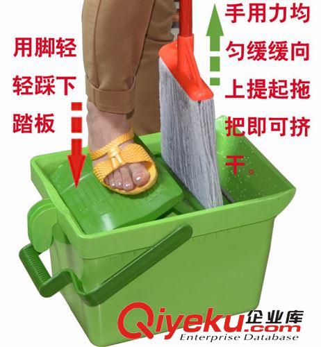 拖把拖布旋轉擠干四驅腳踩{wn}拖把桶清潔用品酒店用品船上清潔桶