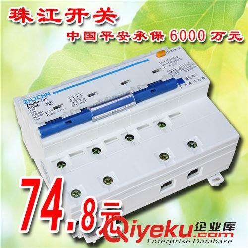 珠江開關(guān) DZ47LE-100/4P 漏電斷路器 漏電開關(guān) zptj