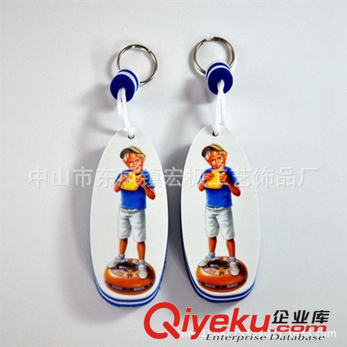 ♣宏楓禮品♣ 絲印或全彩印刷logo的EVA多層壓縮海綿鑰匙掛件原始圖片2