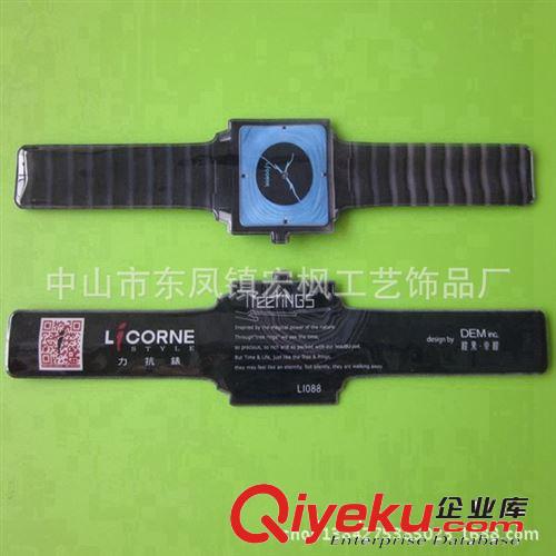 拍拍手環(huán) 手表拍拍圈 pp手表 PVC電壓鋼片pp手表腕帶 手腕帶原始圖片2