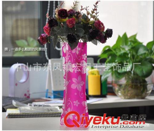 工廠印刷定做 PVC折疊花瓶 PVC折疊花瓶袋 塑料花瓶加印LOGO原始圖片2