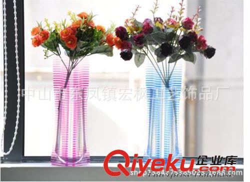 工廠印刷定做 PVC折疊花瓶 PVC折疊花瓶袋 塑料花瓶加印LOGO原始圖片3
