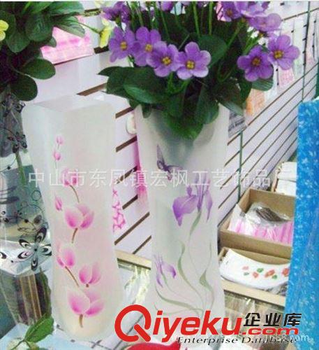 工廠可印刷可定做 PVC折疊花瓶 PVC折疊花瓶 加印LOGO塑料花瓶原始圖片3