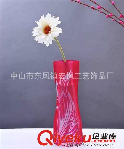 七夕情人節特價供應優質精美PVC花瓶折疊 塑料花瓶 大號PVC花瓶原始圖片3
