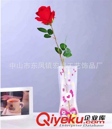 中山宏楓工廠 PVC大號花瓶 透明花瓶袋折疊 環保有色PVC花瓶