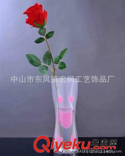 七夕情人節供應 浪漫田園風PVC花瓶 大號塑料花瓶 PVC花瓶折疊
