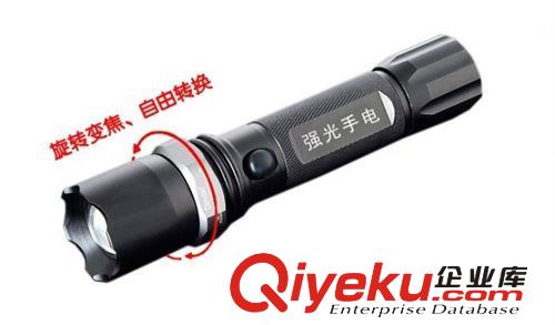 Q5強光手電筒 美國tj巡邏 機械旋轉變焦防水遠射500米廠家直銷原始圖片2