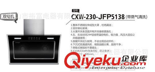 廠家新款批發雙電機帶蒸汽清洗吸油煙機5138