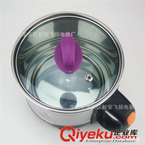 批發(fā)不銹鋼電火鍋電熱杯 學(xué)生煮面鍋 多功能電熱鍋 迷你電煮鍋原始圖片3