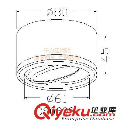 [千力佳]供应批发3W LED筒灯客厅卧室沙发背景墙明装射灯照画灯具