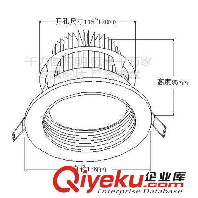 [千力佳]tj促銷(xiāo)天花燈筒燈射燈led 9W金銀首飾化妝精品天花射燈