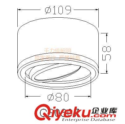 [千力佳]tj批發(fā)7W LED天花燈明裝射燈免開孔天花燈家裝商用筒燈原始圖片3