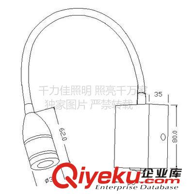 千力佳純鋁材LED軟管射燈led床頭燈壁燈鏡前燈鏡畫(huà)燈閱讀射燈原始圖片2