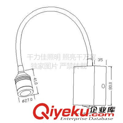 千力佳現代簡約LED床頭燈壁燈臥室燈照畫燈創意客房燈鏡前燈原始圖片2