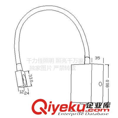 tjled 1W軟管小射燈背景墻燈柜臺(tái)燈彎管床頭燈明裝壁畫燈