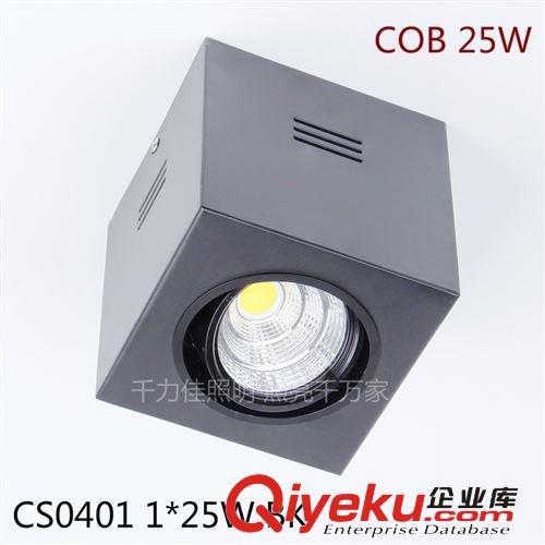 千力佳tj熱賣方形明裝cob射燈25W 30W專柜展示燈聚光24度天花燈