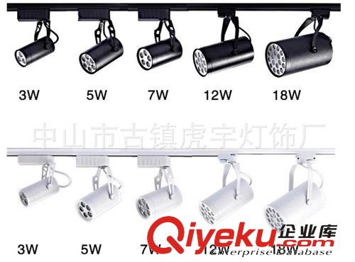 【廠家直銷】LED3W 航空鋁材黑白款軌道射燈COB軌道燈