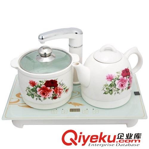 【新款上市】變色牡丹陶瓷壺自動上水 智能陶瓷上水電熱水壺原始圖片3