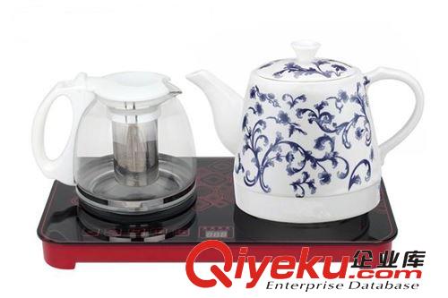 【熱銷】鋼化玻璃智能熱水壺 燒水保溫二合一電熱水壺套裝原始圖片2