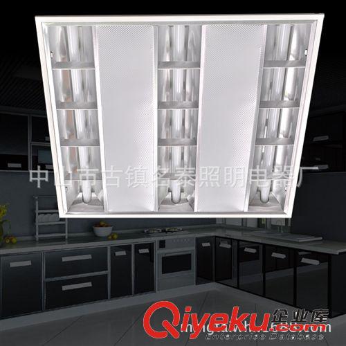 廠家批發(fā) led T5一體化格柵燈 24W 600x600燈盤 辦公商場(chǎng)照明燈具