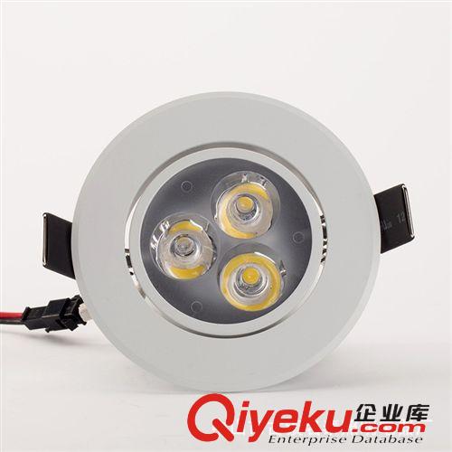 厂家直销 led 大功率  3W天花灯 黑白混搭 tj仅11.5元