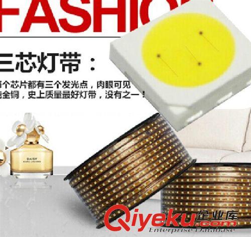 led燈帶超亮高壓5050純銅三晶高亮七彩燈條防水客廳吊頂暗槽燈原始圖片2