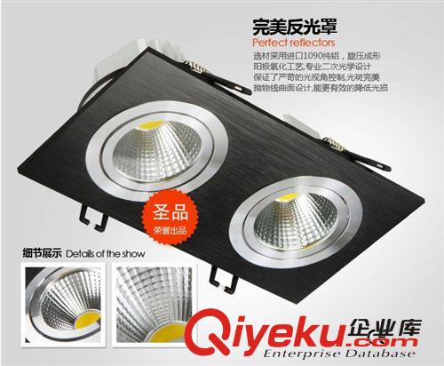 LED雙頭射燈背景墻斗膽燈天花燈 LED格柵燈 雙頭筒燈 COB射燈全套原始圖片2