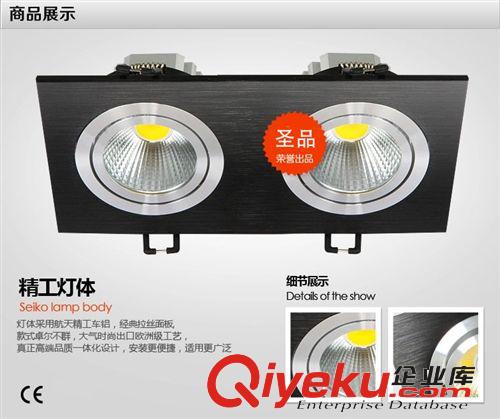 LED雙頭射燈背景墻斗膽燈天花燈 LED格柵燈 雙頭筒燈 COB射燈全套原始圖片3