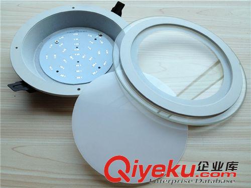 批發(fā)led天花壓鑄筒燈套件 開(kāi)孔：220mm玻璃面板燈燈具配件成品原始圖片3