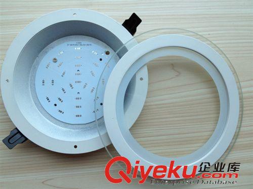 LED壓鑄筒燈 5730貼片12w天花玻璃筒燈套件 正面發光天花燈外殼原始圖片3