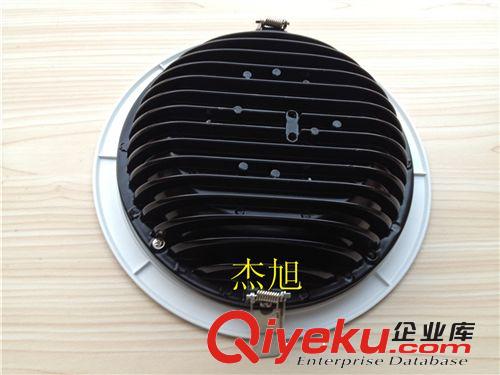 LED8寸壓鑄筒燈外殼配件 COB筋條筒燈外殼 30w梯形壓鑄筒燈套件原始圖片2