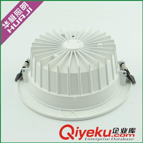 噴白壓鑄筒燈外殼 4寸魚尾套件 COB 10W筒燈外殼套件 廠家直銷原始圖片2