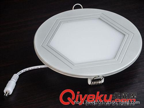側(cè)發(fā)光壓鑄后蓋LED面板燈套件 3寸6w 六角形廚衛(wèi)燈套件 燈外殼原始圖片2