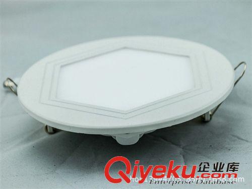 6w 壓鑄六角形面板燈廚衛(wèi)燈外殼套件 側發(fā)光嵌入式LED平板燈套件原始圖片2