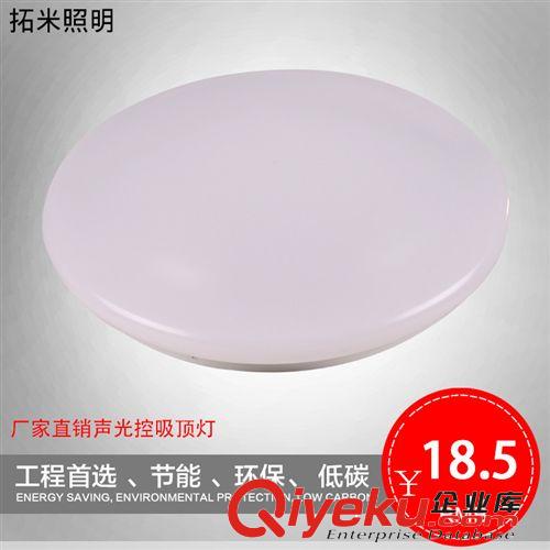 LED聲光控感應燈吸頂燈 樓道感應燈 人體智能 感應樓梯 車庫燈