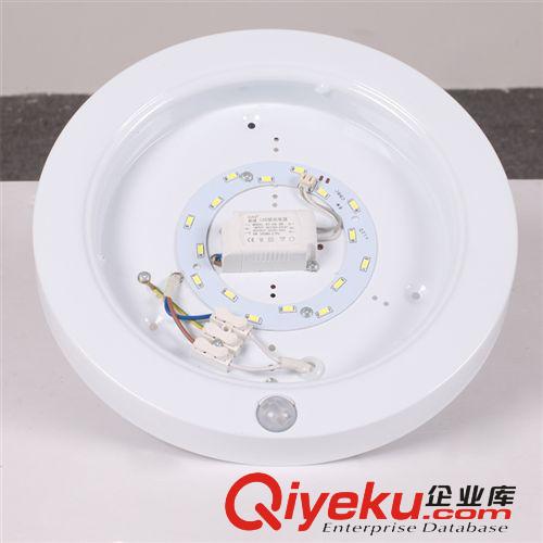 tj LED感應燈樓道吸頂走廊圓形燈 LED人體感應燈泡工程專用