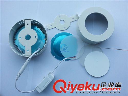 聚科自產(chǎn)新款LED圓形明裝120mm面板燈外殼 明裝平板燈配件 空殼原始圖片3