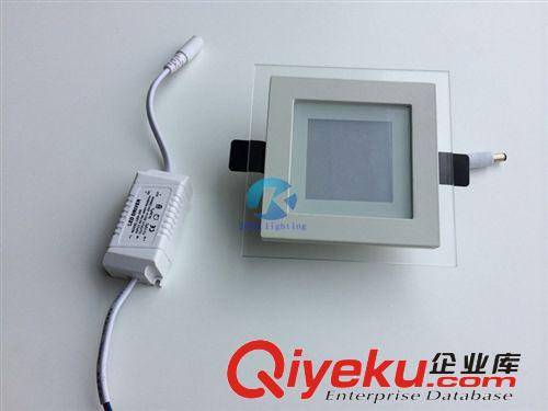 壓鑄廠直銷LED6W方形玻璃天花筒燈外殼 平面玻璃燈具配件 套件
