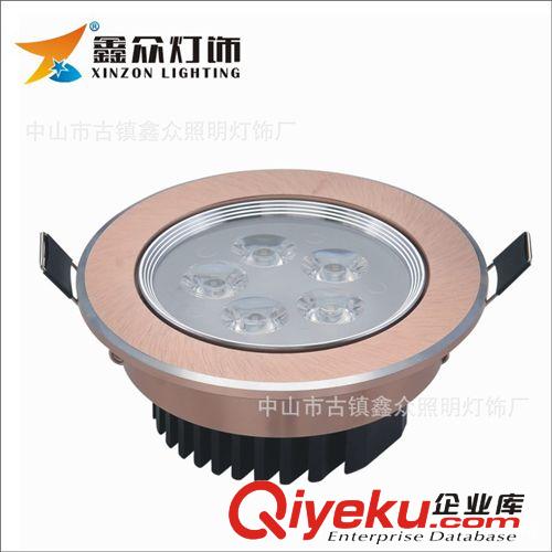 LED超薄3寸5W玫瑰金筒燈