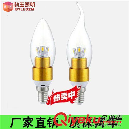 LED蠟燭燈 5W 銀色 尖泡 帶導光柱 經沖壓老化 廠家優勢供應