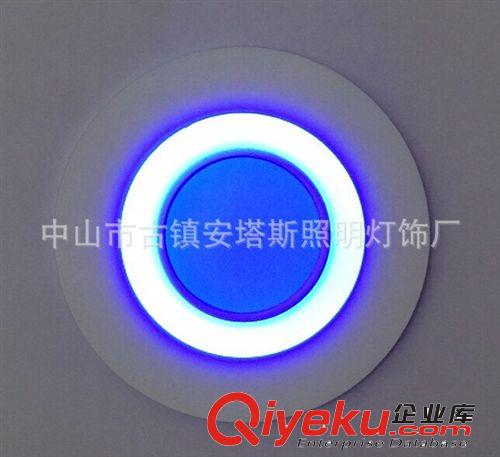 LED分段雙色正面發光圓形 超薄面板燈 天花板筒燈