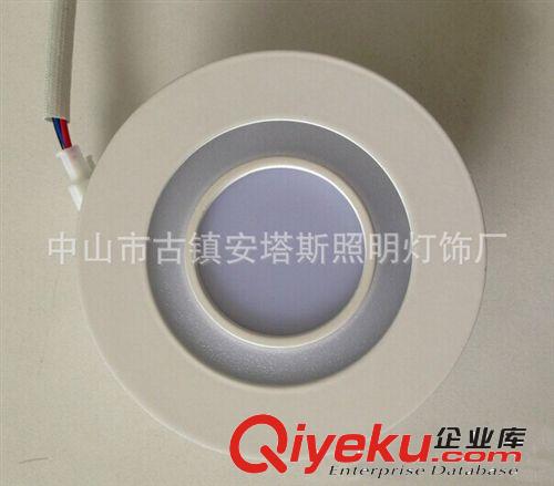 LED分段雙色正面發(fā)光圓形 超薄面板燈 天花板筒燈原始圖片2