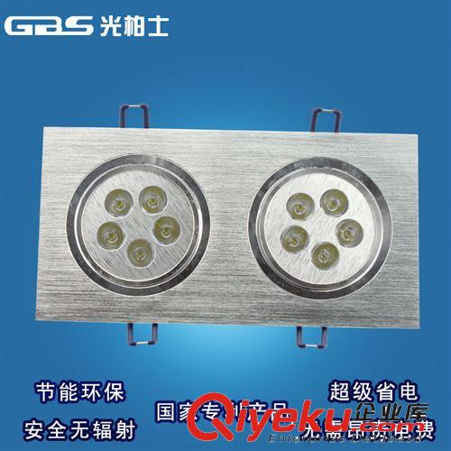 工程照明應(yīng)用 LED天花格柵燈 嵌入式方形雙頭豆膽射燈原始圖片3