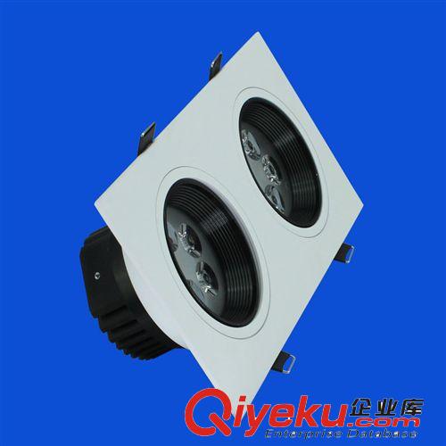 工程照明應用LED豆膽燈雙頭天花10W14W斗膽格柵射燈原始圖片2