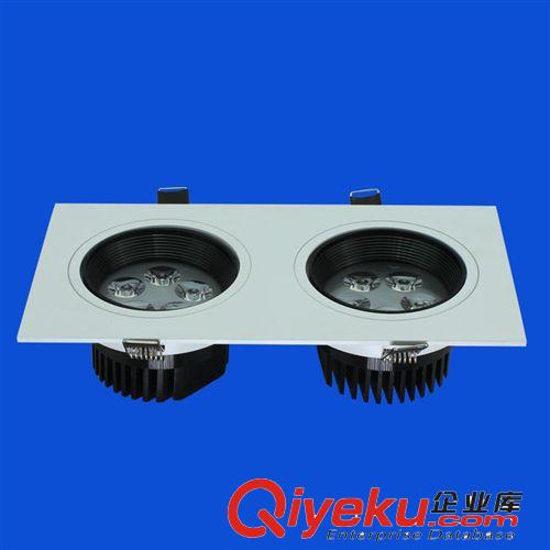 工程照明應用LED豆膽燈雙頭天花10W14W斗膽格柵射燈原始圖片3