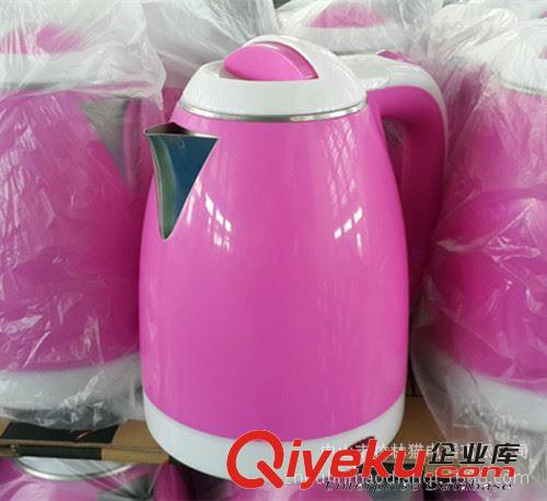 1.8L彩色包膠不銹鋼防燙 電水壺 溫控防干燒 廠家批發 現貨供應原始圖片2