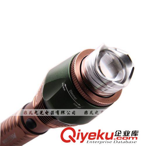 2013新款zp CREE強(qiáng)光手電筒 美國(guó)進(jìn)口LED 無(wú)極旋轉(zhuǎn)變焦原始圖片2