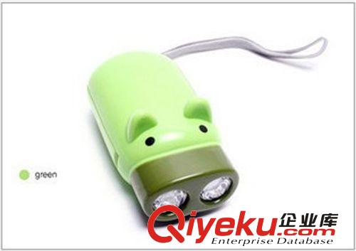 小豬手電筒 手壓式自發(fā)電手電筒 環(huán)保節(jié)能手電筒原始圖片2