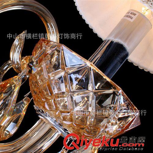 廠家供應琥珀色水晶吊燈 歐式水晶燈 蠟燭燈 書房餐廳燈具5002-3原始圖片2