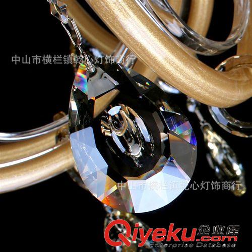 5003-6/乾心 歐式奢華水晶吊燈 閃金玻璃吊燈 客廳臥室蠟燭水晶燈原始圖片2
